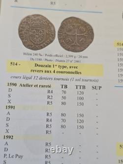 Douzain 1er Type 1590 X Amiens Charles X Très Rare R5