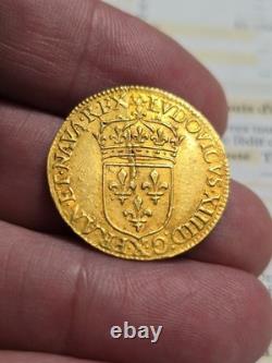 Écu D'or 1648 48/47 X Amiens Louis XIV Très Rare