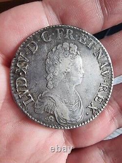 Écu Vertugadin 1717 Y Bourges Louis XV Flan Neuf Très Rare R5