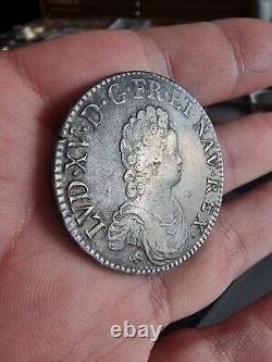 Écu Vertugadin 1717 Y Bourges Louis XV Flan Neuf Très Rare R5