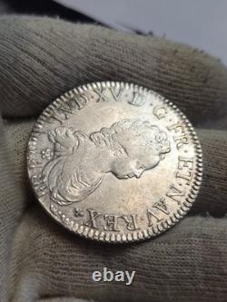 Écu Vertugadin 1718 X Amiens Louis XV Superbe Très Rare R4