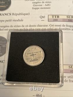 Essai de frappe sur 10 Francs 1986 3 Séries de Stries Très Rare 18, 4 Mm