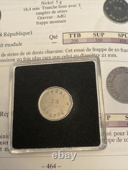 Essai de frappe sur 10 Francs 1986 3 Séries de Stries Très Rare 18, 4 Mm
