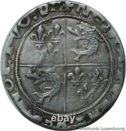 F3114 Très Rare Faux Epoque Teston Dauphiné François Ier 1528 Cremieu Argent