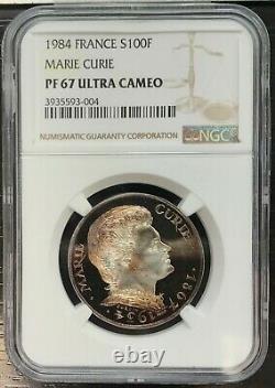 FRANCE 100 FRANCS BE Marie Curie NGC PF67 ULTRA CAMEO TRES RARE