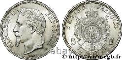 FRANCE 5 Francs Napoléon III 1869 Petit BB PCGS MS62+ Très Rare et superbe