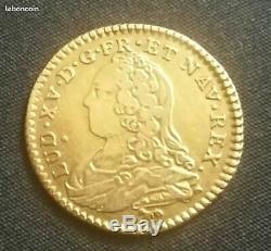 FRANCE Monnaie de 1/2 demi louis d'or de Louis XV 1732 A Paris TRÈS RARE /GOLD