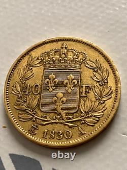 Fautée 40 Francs Charles X 1830 A très bel exemplaire Rare