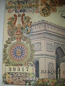 France 100 NF de Napoléon Bonaparte du 7-4-1960 Très RARE en AUNC Vaut NEUF 770