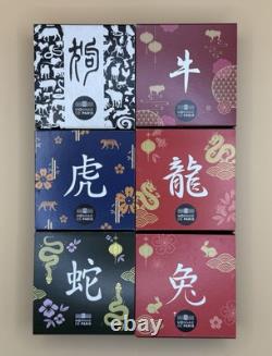 France 2018 / 2025 Lot 6 Coffrets Calendrier Chinois 10 Argent BE Très Rare