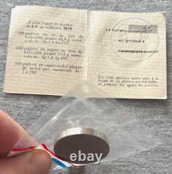 France. 5 Fr 1979 Piefort. TRES RARE. Tirage 300 Pieces