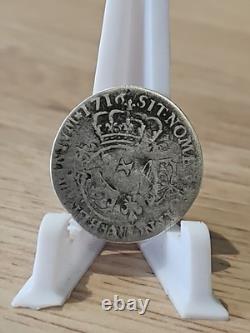 France Louis XV 1/10 d'écu 1716 Très Rare Avec Variété Trois Couronnes, argent