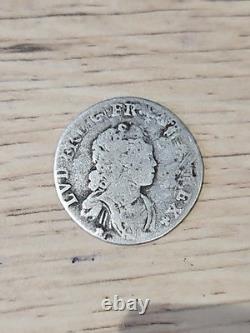 France Louis XV 1/10 d'écu 1716 Très Rare Avec Variété Trois Couronnes, argent