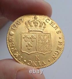 France. Monnaie royale. Très rare double Louis d'or. 1787 K. 15,26 gr. 28 mm