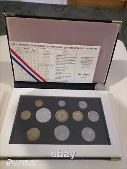 France coffret Belle Epreuve (BE) 2000 /11 pièces trés rare 15000 ex