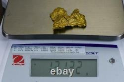 Grand Naturel Or Pépite Australien 131.32 Grammes 4.22 Troy Onces Très Rare
