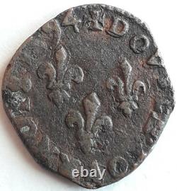 Henri IV (1589-1610) Double tournois de Navarre 1594, Saint-Palais Très rare