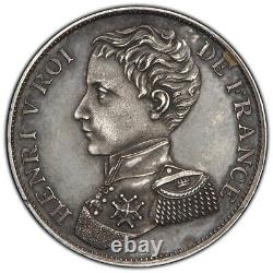 Henri V Double Piéfort en argent du Franc 1832 Très rare Splendide PCGS SP62
