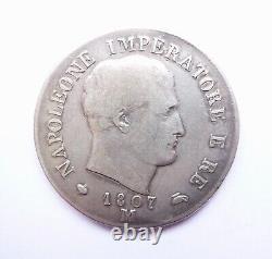 ITALIE NAPOLEON Ier 2 lire 1807 M trés rare