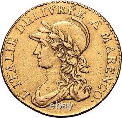 Italian States PIEDMONT REPUBLIC 20 Francs or Marengo AN 9 Très rare