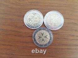 Lot pièce 2 euros TRES RARE