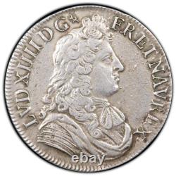 Louis XIV Demi-écu à la cravate 1679 Lyon très bel exemplaire rare TTB+/SUP