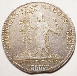 Louis XIV Tres Rare Jeton Argent Des Etats Du Languedoc 1697 Paix De Ryswick