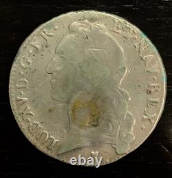 Louis XV Ecu Au Bandeau 1771 Aix Tres Rare