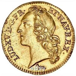 Louis XV Louis d'or au bandeau 1740 Paris Pré-série très rare Splendide