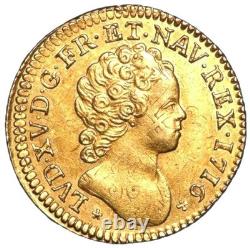 Louis XV Louis d'or aux insignes 1716 Paris Rf très rare Qualité superbe