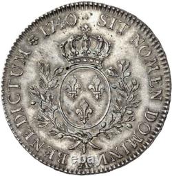 Louis XV Preserie Ecu au bandeau 1740 Paris PROOF NGC PF55 très rare Superbe