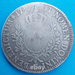 Louis XV, écu au bandeau 1742 G Poitiers, TRES RARE 3351 ex! Clairand R3