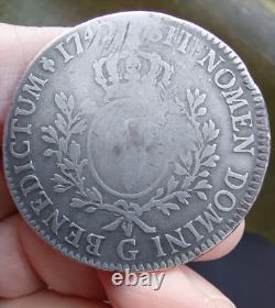 Louis XV, écu au bandeau 1742 G Poitiers, TRES RARE 3351 ex! Clairand R3