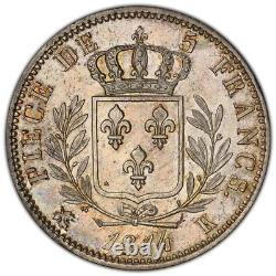 Louis XVIII 5 Francs Buste habillé 1814 Bordeaux Splendide très rare