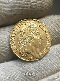 Louis d'Or Au SOLEIL Gold Louis XIV 1711 N MONTPELLIER RRR SUP / SUP+ TRES RARE
