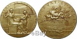 M4138 TRES RARE Médaille Agents De Change Paris Rouzée 1898 Or Gold Faire Offre