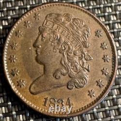 Magnifique Piece Half Cent 1834 USA (1324) Etat Très Rare