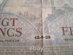 Maroc / MOROCCO. Collection Très Rare Billet De 20 Francs Du 12-6-29