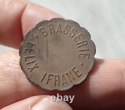 Maroc/ morocco. Très rare monnaie de nécessité 50 cts. Felix Brasserie Ifrane