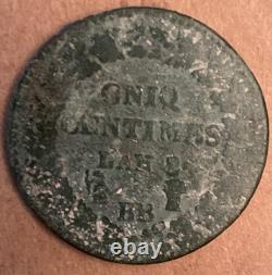 Monnaie Fautée 5 Centimes Dupré CNIQ an8/ 5 BB /A TRES RARE