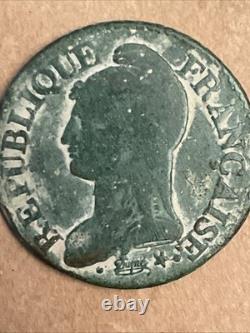 Monnaie Fautée 5 Centimes Dupré CNIQ an8/ 5 BB /A TRES RARE