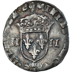 Monnaie, France, Henri IV, 1/4 Ecu, 1605, Montpellier, Très rare, TB+, Argent