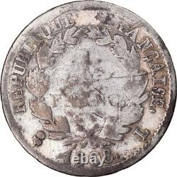 Monnaie, France, Napoléon I, Franc, 1808, Bayonne, Très rare, B+, Argent