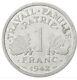 Monnaies, État Français, 1 Franc Bazor, 1942, Poids Faible, Très Très Rare