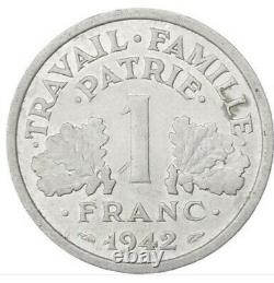 Monnaies, État français, 1 Franc Bazor, 1942, Poids faible, très très rare