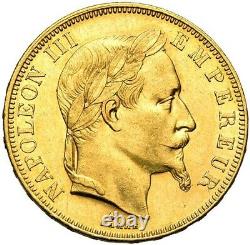 Napoléon III 50 Francs or 1865 Paris Splendide très rare tirage 3740 exemplaires
