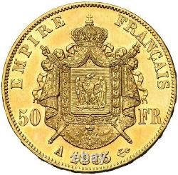 Napoléon III 50 Francs or 1865 Paris Splendide très rare tirage 3740 exemplaires