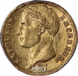 Napoléon Ier 20 Francs or 1813 Utrecht PCGS AU 53 Très rare