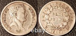 Napoléon Ier demi franc argent 1810 MA, Marseille TTB Très RARE! F. 178/19