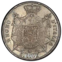 Napoleone 5 Lire 1811 Milan Splendide Patine Toned Très rare Qualité